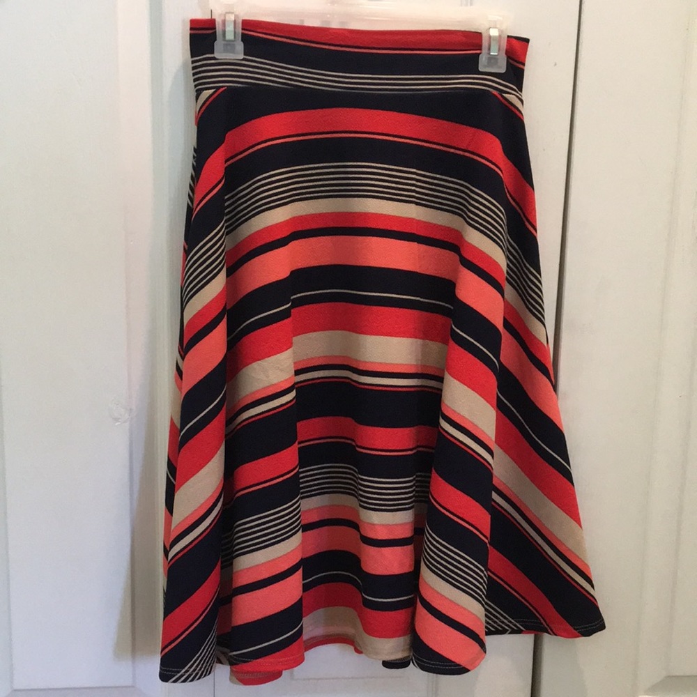 Agnes & Dora Striped Knee Length Skirt Sz XS